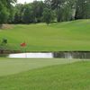 A view of a hole with water coming into play at River Falls Plantation