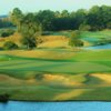 A view of the 18th hole at Fazio Course from Barefoot Resort & Golf