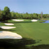 A view of fairway with white sand bunkers on the left side at Willbrook Plantation Golf Club