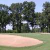 A view of the 3rd green with bunker in foreground at Star Fort Golf Club