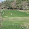 A view of green #9 at Whispering Pines Golf Course
