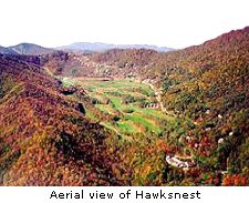 Aerial view of Hawksnest