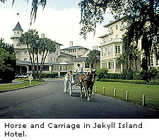 Horse and Carriage in Jekyll Island Hotel